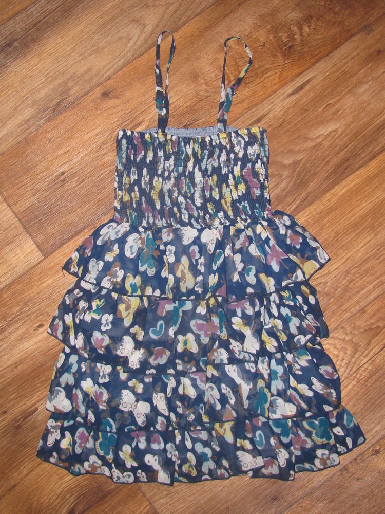 New Girls Sz 7 Rachael & Chloe Kids Tiered Spaghetti Strap Dress