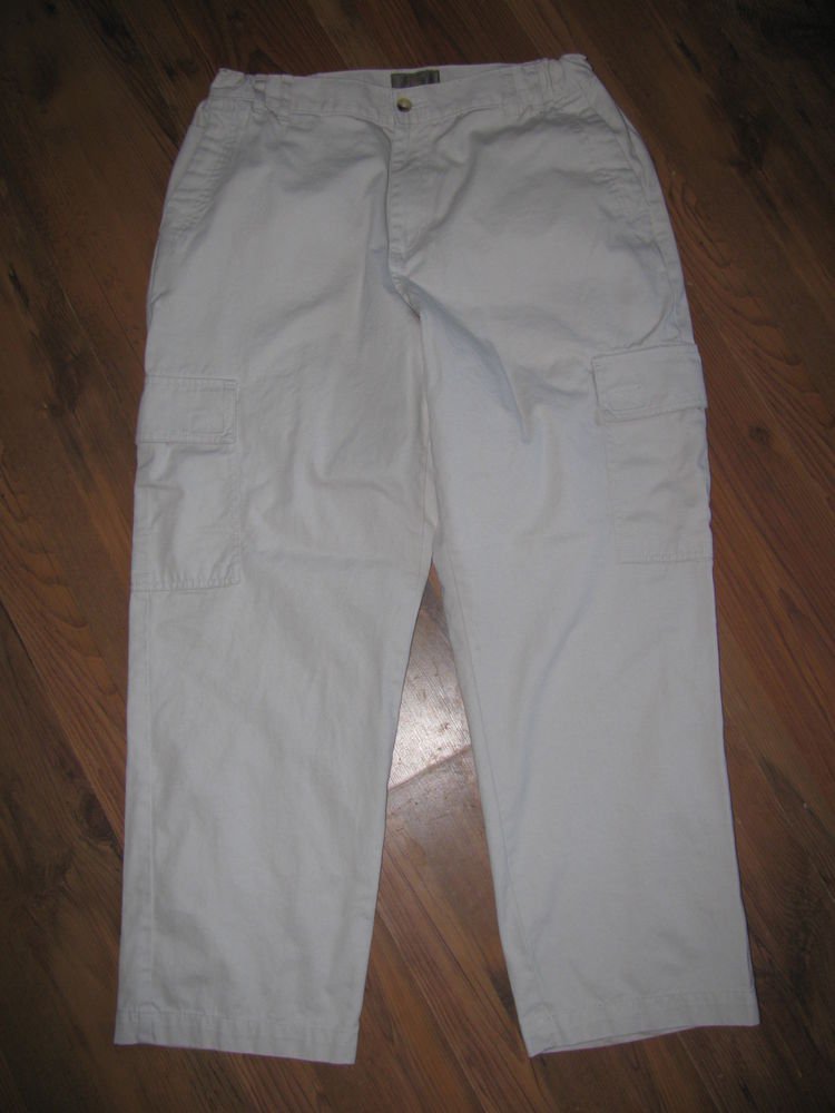 Mens Sz 34 x 30 Clearwater Outfitters Khaki Cargo Pants