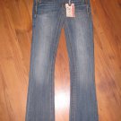 New Junior Sz 1 Unionbay Big Stitch Distressed True Boot Blue Jeans W/Belt