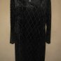 Womens Sz 8 Saint Tropez West Black L/S Dress EUC
