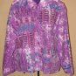 Womens One Size Silverstream 100% Silk Button Front Jacket EUC