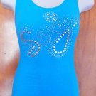 BASIC TANK TOP U BACK  STRETCH ATHLETIC WORK OUT YOGA EMBELLISHED- ALL 4