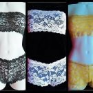 Sexy Black Gold White Lace Tube Top Bra Boy Short Panty Set Hot Lingerie