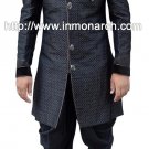 Traditional Black Wedding Indo Western 40R Ready to Ship Indian Men's Wear IN444