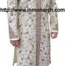 Designer Cream Readymade Sherwani 42R Ready to Ship Mens Wedding Sherwanis SH476