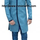Glorious Blue Wedding Indo Western 38R Ready to Ship Designer Men's Wear IN440
