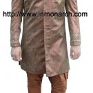 Golden Maroon Brocade Indo Western 40R Ready to Ship Designer Men's Wear IN439