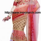 Heavy Designer Lehenga Sari Indian Bridal Wedding Reception Sari SSA3020