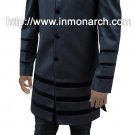 Trendy Black Mens Indo Western 36R Ready to Ship Wedding Party Men's Wear IN428