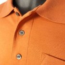 NEW SIZE XL CROFT & BARROW ORANGE PREMIUM SOLID LONG SLEEVE POLO MEN SHIRT