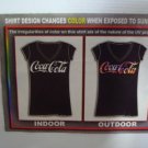 L5L9 NEW SZ 2XL BLACK COKE COCA COLA CLASSIC "SHIRT CHANGES COLORS IN SUN" WOMAN