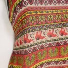 W33 NEW SIZE M RED BLACK ELEPHANT RUE 21 LONG HIGH LOW CHIFFON TUNIC WOMEN SHIRT