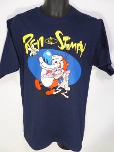 NEW SIZE S NICKELODEON NICK REN AND STIMPY SHOW FUNNY CLASSIC MENS SHIRT