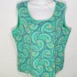 LMM9 NEW SIZE 2XL TEAL PAISLEY POLKA DOT BRITE FLORAL SOFT CASUAL WOMANS HSIRT