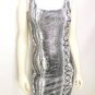 NEW SIZE L GRAY BLACK SEXY FAUX SNAKE SKIN COCKTAIL FORM FITTING WOMEN DRESS