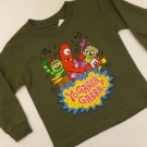 YO44 NEW "SIZE 4T" BOYS CLASSIC FUNNY ARMY GREEN YO GABBA GABBA PARTY SHIRT