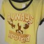 A992 NEW SIZE M BURNOUT CURIOUS GEORGE MONKEY MONKEYING AROUND FUN WOMAN SHIRT