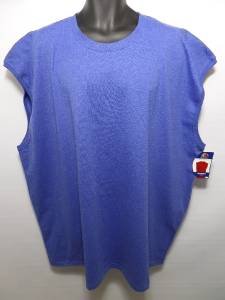 SLV4 NEW PLUS SZ 4XL HEATHER BLUE FRUIT OF THE LOOM MUSCLE SPORTY  MENS SHIRT