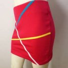 0311 NEW SIZE M UPSCALE PINK CAREER CLASSY FASHION STRIPED WOMEN BUSINESS SKIRT