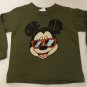 CD31 NEW SIZE 2T MICKEY MOUSE "ONE COOL DUDE" DISNEY BOYS FUNNY ARMY GREEN SHIRT