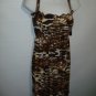 8K83 NEW SIZE L SOFT TRENDY HAWAIIAN CHEETAH JUNGLE FASHION WOMAN SMOCK SUNDRESS