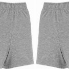 NEW L 2 PAIR LOT GRAY ATHLETIC GYM FITNESS JOGGING CHEER DANCE JR WOMAN SHORTS
