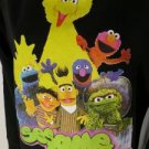 BLK8 NEW SIZE M BLACK THE SESAME STREET BUNCH BIG BIRD OSCAR ELMO WOMANS SHIRT