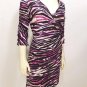 MA14 NEW SIZE M PURPLE & BLACK CLASSY 3/4 SLEEVE DESIGNER J. MARTIN WOMENS DRESS