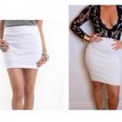 NEW SIZE (8) WOMEN NEW YORK & COMPANY IVORY OFF WHITE DESIGNER CLASSY MINI SKIRT