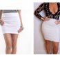 NEW SIZE (8) WOMEN NEW YORK & COMPANY IVORY OFF WHITE DESIGNER CLASSY MINI SKIRT