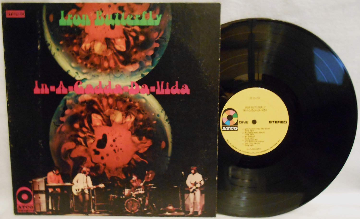 1969 IRON BUTTERFLY "INAGADDADAVIDA" VINYL MUSIC RECORD LP ALBUM SD33250 HARD ROCK