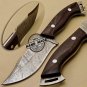 New Damascus Skinner Knife Custom Handmade Damascus Steel Hunting Knife