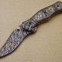 Professional Damascus Folding Knife Custom Handmade Knife 1300