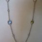 Judith Ripka Multi Stone Fruit Necklace Crystal Quartz Mother of Pearl Silver