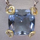 Judith Ripka Blue Fontaine .925 Sterling 18K Gold with Diamond Accents Necklace