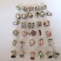 Lot of 32 Swarovski Chamilia Bead / Charm Orbit Oval Radiance .925 Sterling