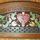 Decorative Wall Plaque Engraved Art Country Chic Woodcut Sunflowers