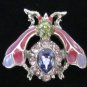 Jay Strongwater / Swarovski Nils Wasp Tack / Pin Jewelry Purple NIB