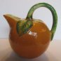 Ethan Allen Ceramic Pitcher Home Decor Orange (?)  Pumpkin (?) on Vine Vintage