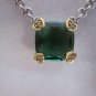 Judith Ripka Green Quartz w/ Diamond Accents Sterling Silver & 18k Gold Necklace