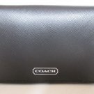 Coach Darcy Saffiano Leather Business Card ID Case Holder F68074 Black