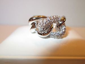 Manhattan White Ring Size 7 EUR Swarovski Crystal Jewelry 1126742
