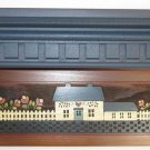 Decorative Wall Shelf Laser Engraved Art Country Chic Woodcut White Picket Fence