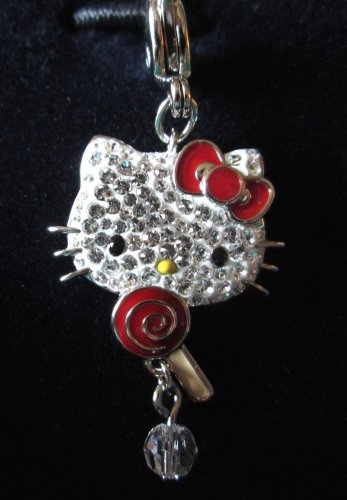 Swarovski Hello Kitty Lollipop Candy Charm Pendant 1124970 BNIB Free Shipping!