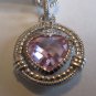Judith Ripka Pink Crystal Sterling Silver Heart Bracelet