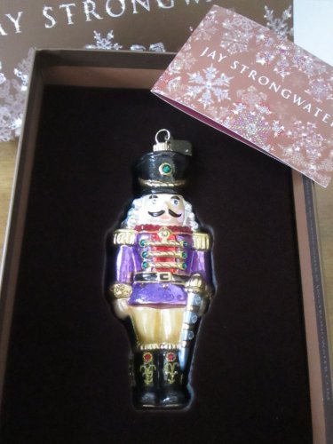 Jay Strongwater / Swarovski LE  2013 Nutcracker Glass Ornament - Amethyst  BNIB