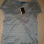 Primark - Blue/Pink/Green Shimmer top - scalloped edge - sizes 10-20- new w/tags