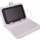 7" TABLET KEYBOARD CASE: WHITE