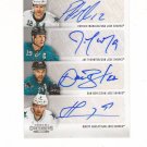 2013-14 Contenders Marleau Thornton Boyle Havlat Quad Auto #C4-SJS San Jose Sharks