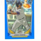 2014 Bowman Chrome Prospect Blue Refractor Jason Rogers #d 085/250 Milwaukee Brewers